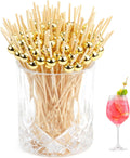 150 Gold Pearl Cocktail Picks for Appetizers