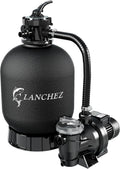 LANCHEZ 16in Sand Filter Pump for Above Ground Pool - Powerful 4900GPH