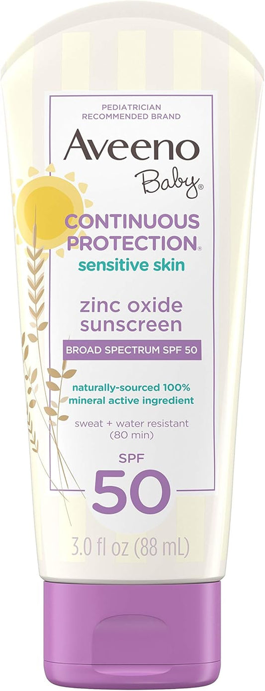 SPF 50 Mineral Sunscreen for Sensitive Skin - Tear-Free & Travel-Size!