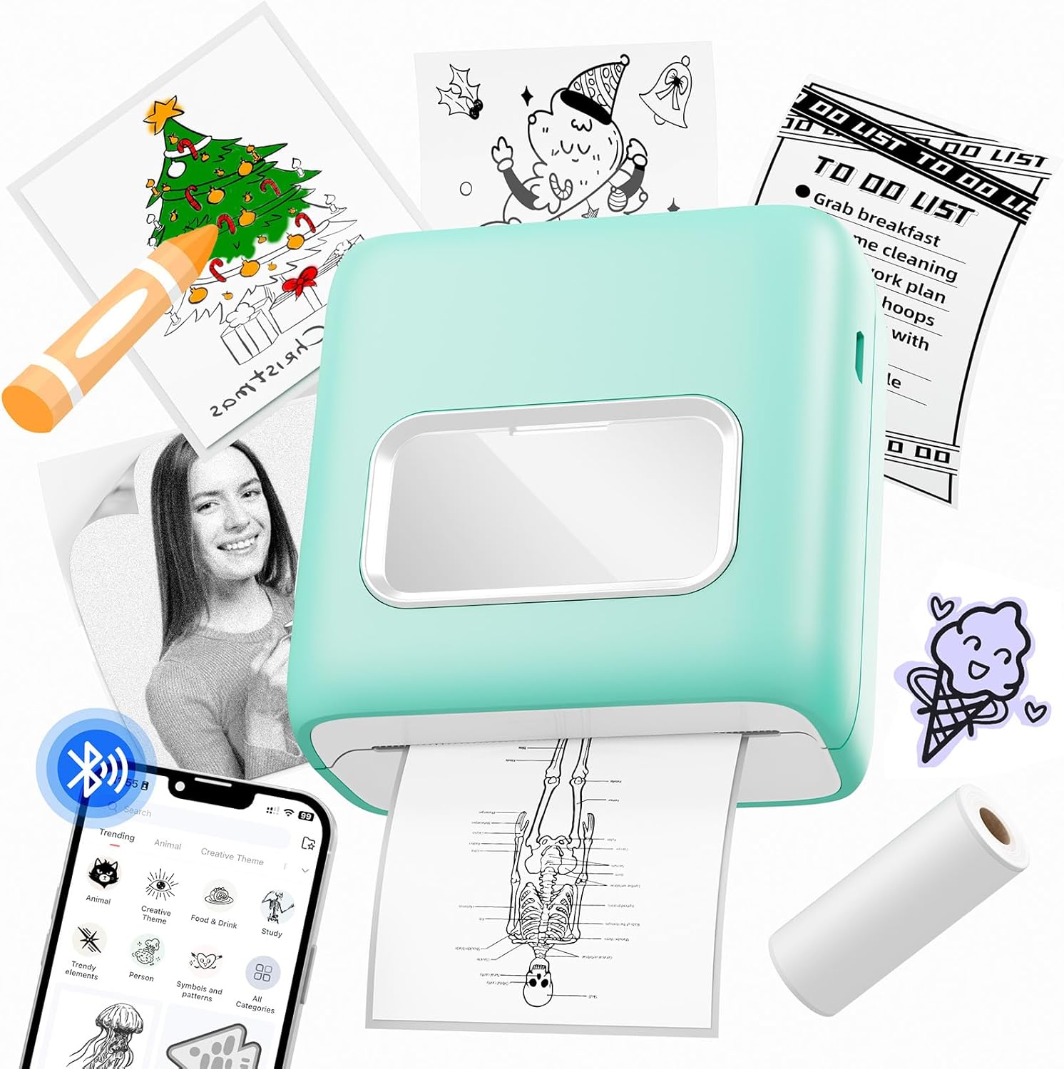 Memoking Mini Printer: Inkless Portable Joy