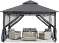 ABCCANOPY 10x12 Gazebo for Patios with Mosquito Netting