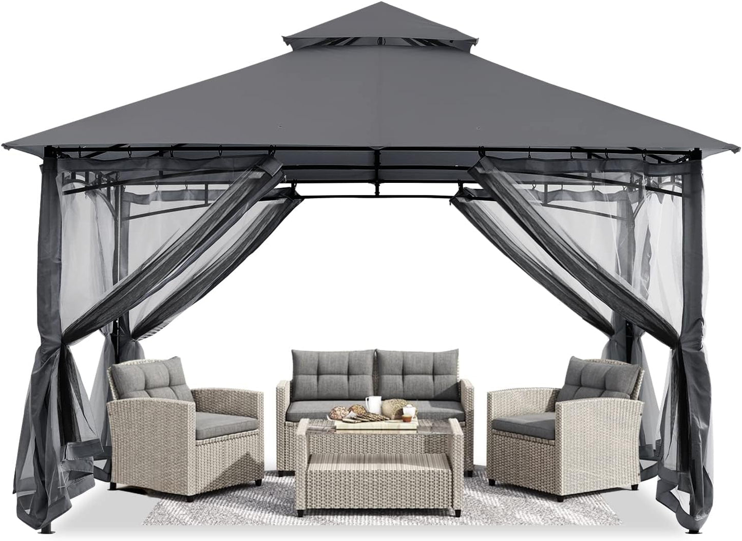 ABCCANOPY 10x12 Gazebo for Patios with Mosquito Netting