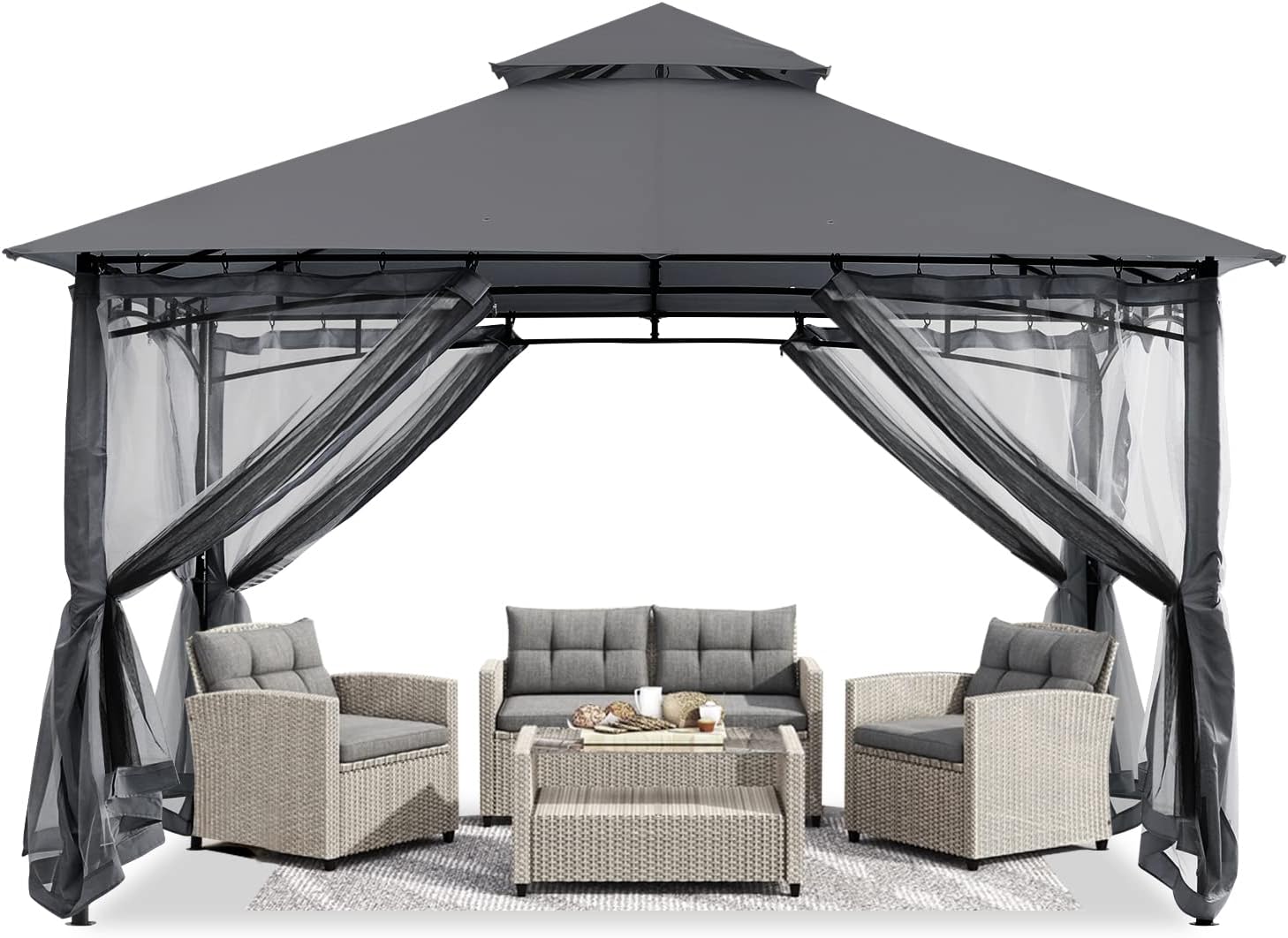 ABCCANOPY 10x12 Gazebo for Patios with Mosquito Netting