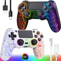 GamingBoy Wireless Controller 2 Pack for PS4 and PC - RGB Crack Design