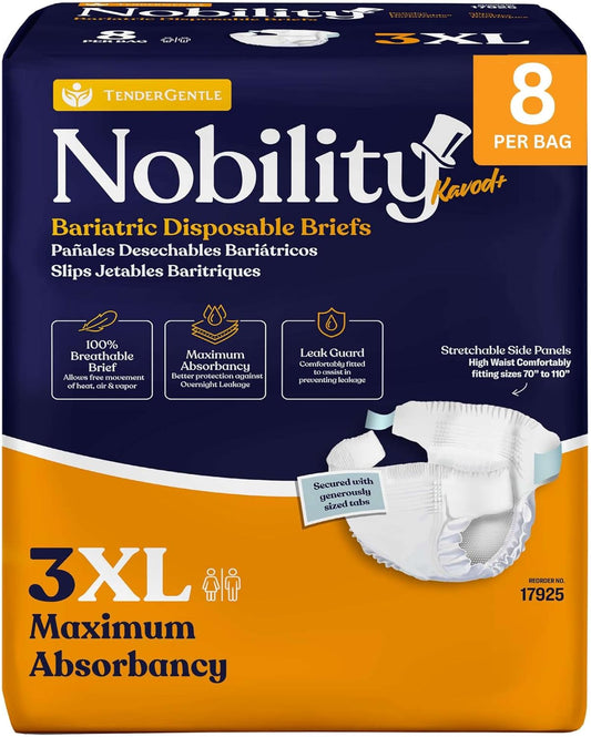 8 Bariatric Disposable Diapers ~ Maximum Absorbency!