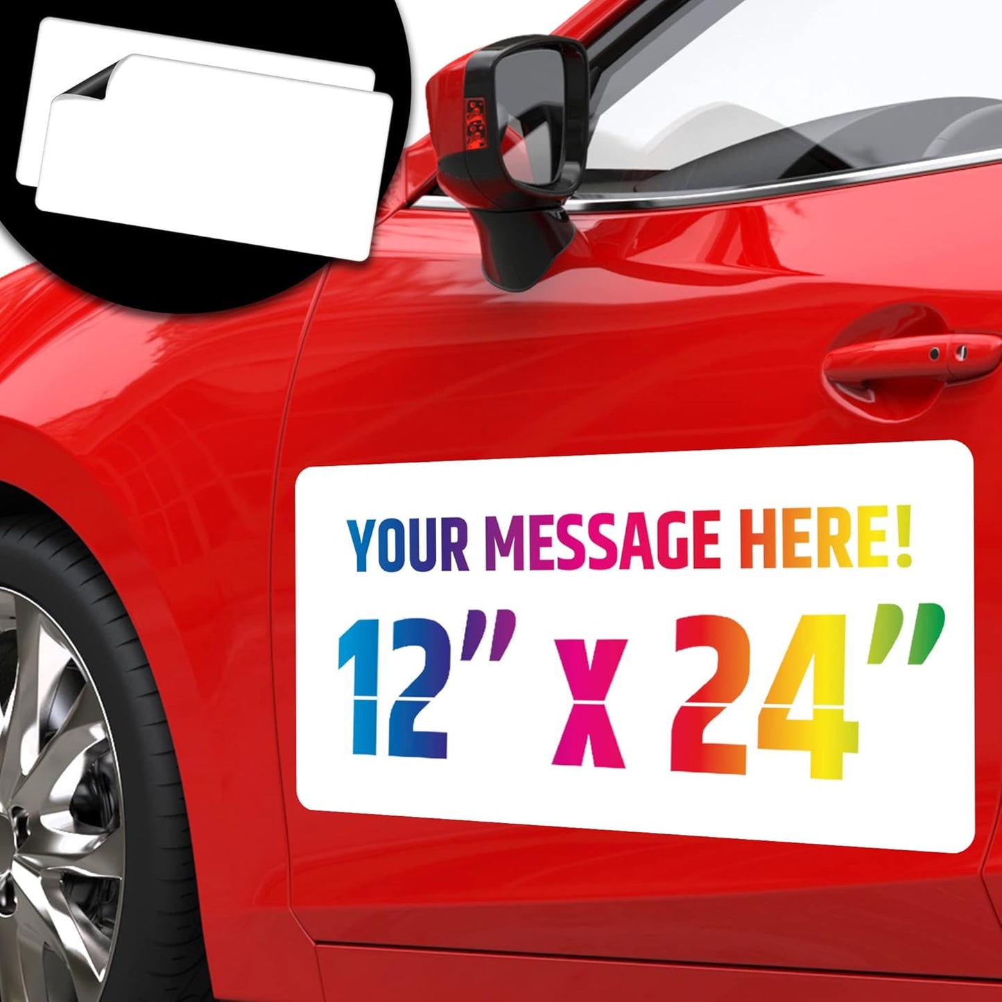 Premium Magnetic Car Signs for Business Advertising - 24 X 12