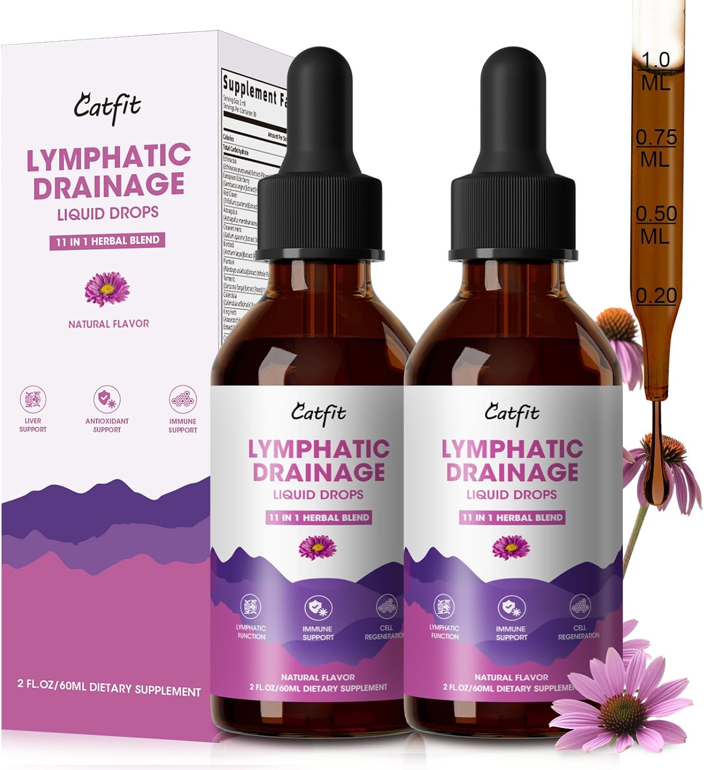 Lymphatic Drainage Supplements Drops for Immune Support