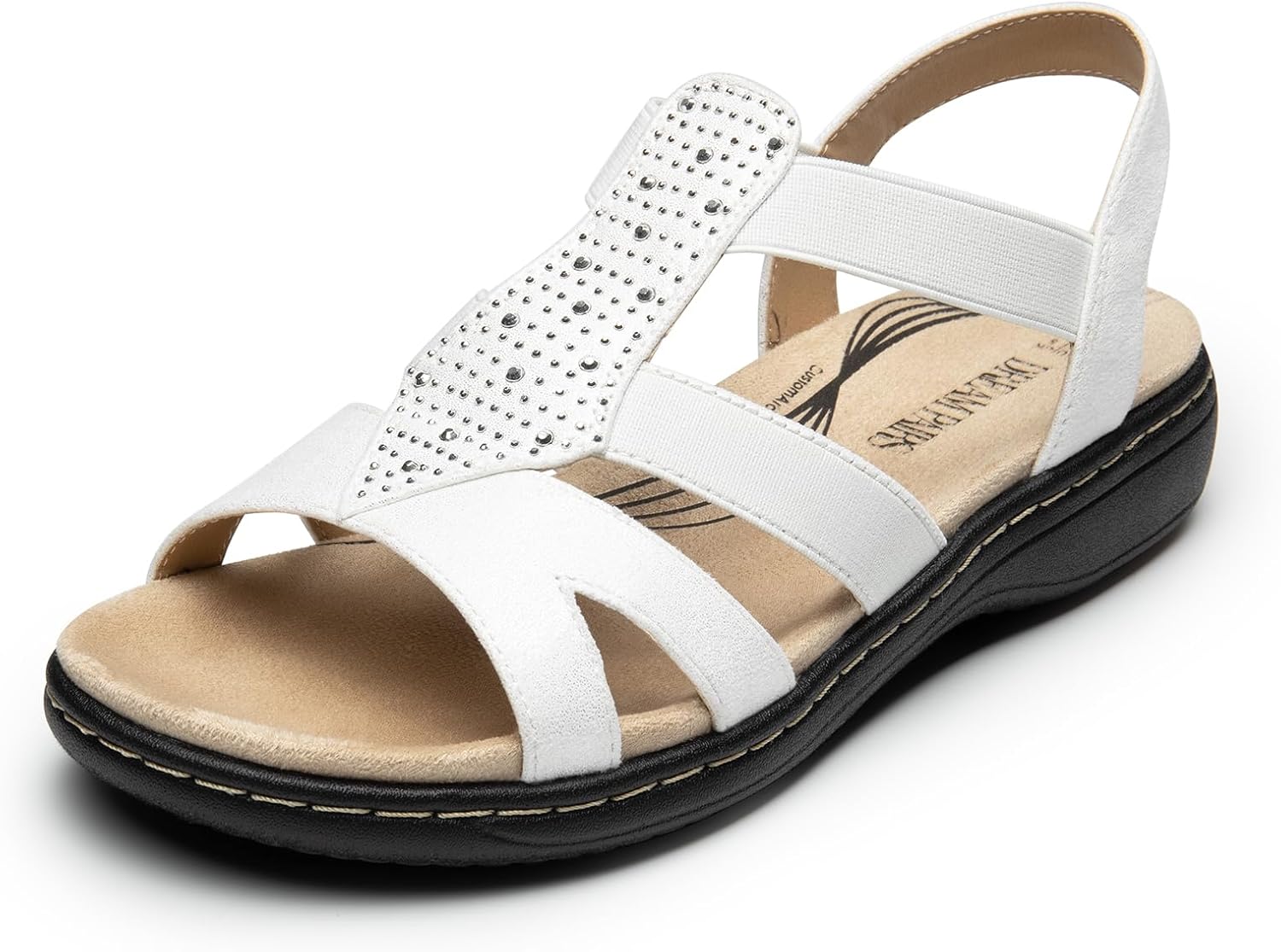 DREAM PAIRS Women's Comfortable Arch Support Flat Sandals