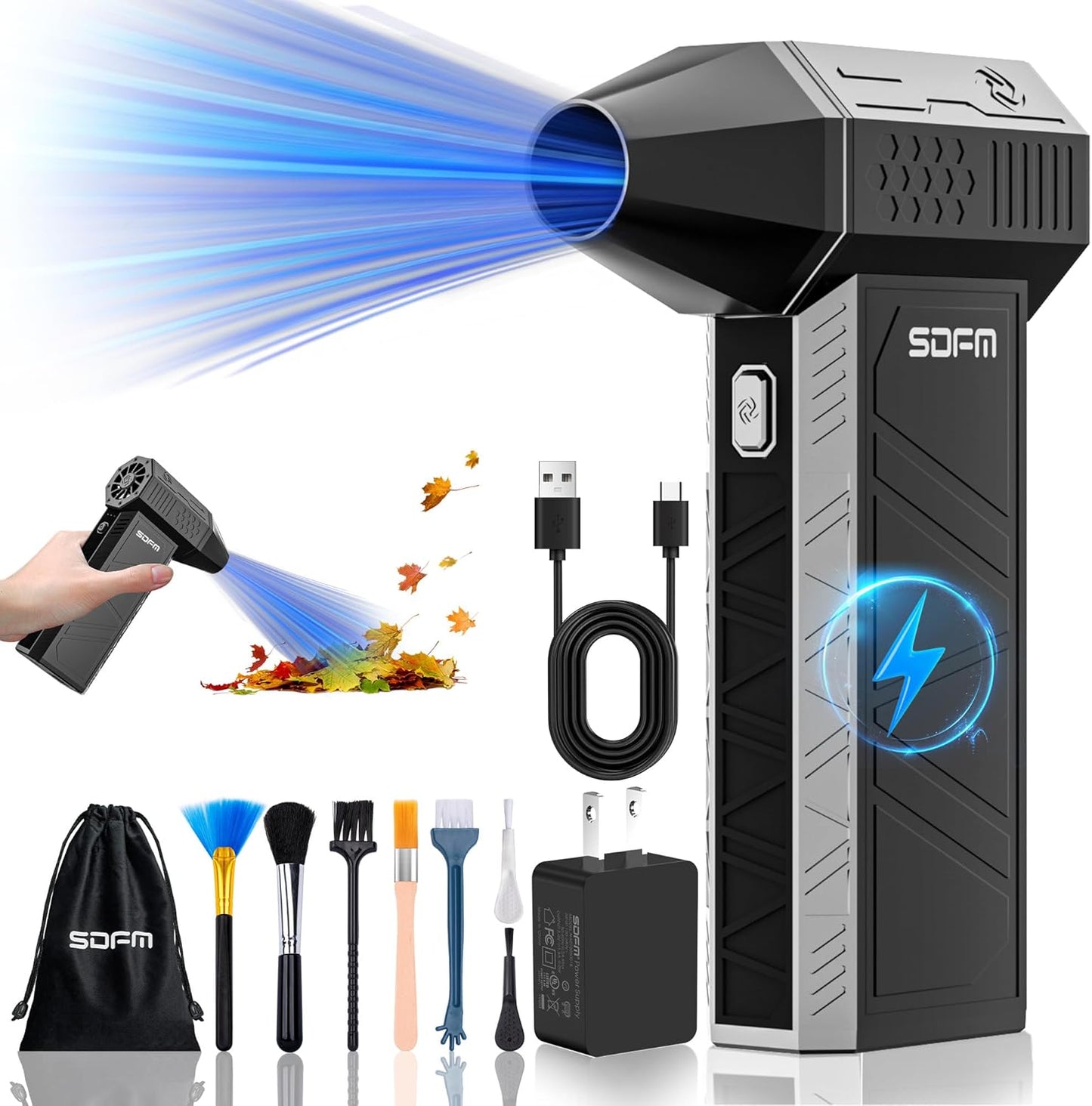 SDFM Compressed Air Duster - Powerful 130000 RPM Air Blower