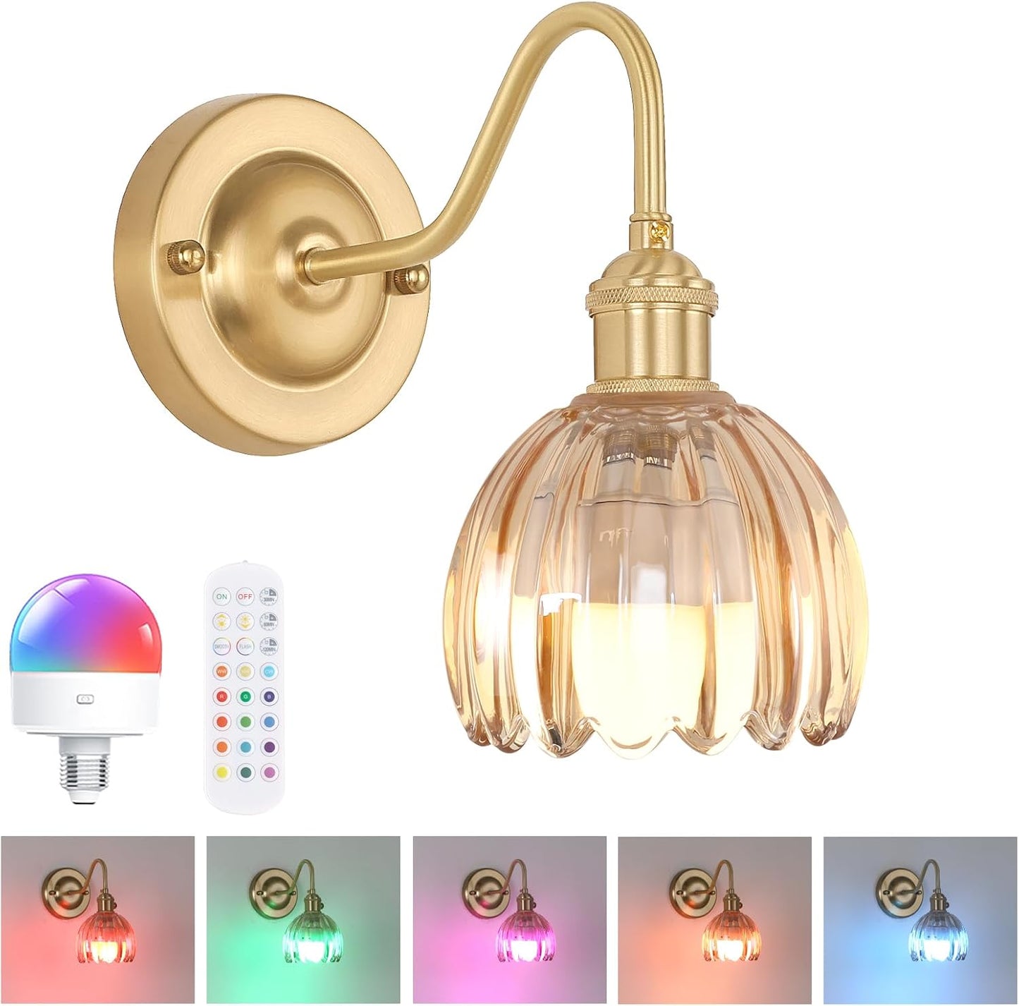 Vintage Battery Operated Wall Sconce for Stylish Indoor Lighting