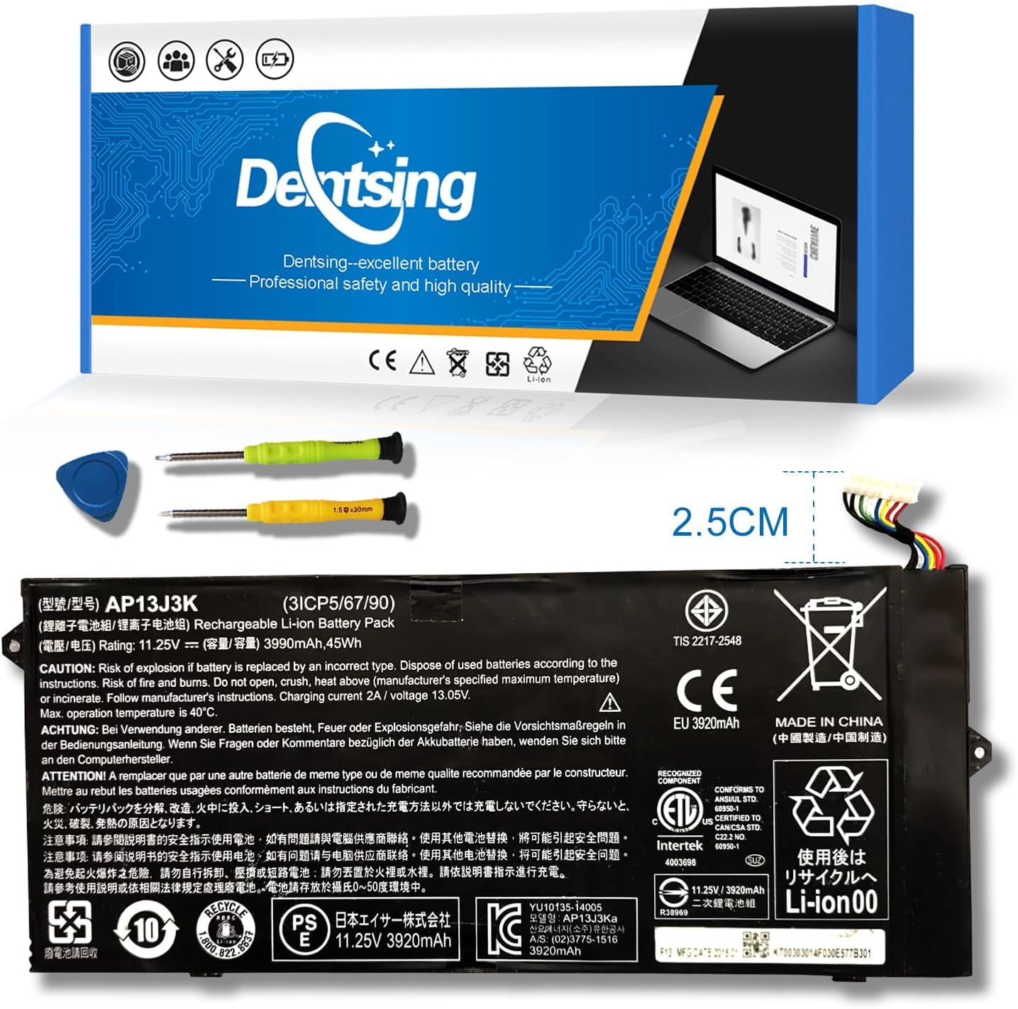 Dentsing AP13J3K 45Wh Laptop Battery for Acer Chromebook 11.6