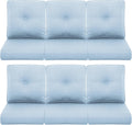 Patio Chair Cushions 6 Pack - Thick 22x24 Outdoor High Back Cushions