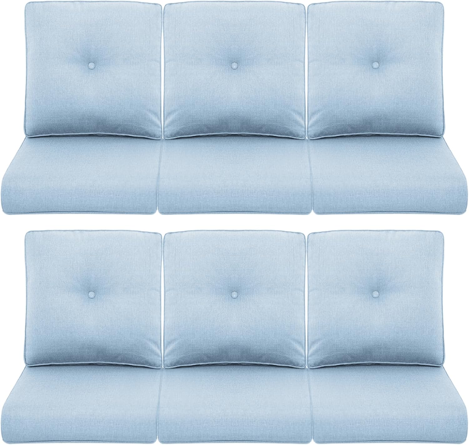Patio Chair Cushions 6 Packs for Outdoor Glider Rocking Chairs