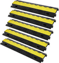 TPU Cable Protector Ramp 5-Pack 2-Channel - Heavy Duty Cord Cover