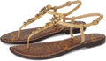 Sam Edelman Gigi Flat Sandal - Comfortable Leather Thong for Daily Our