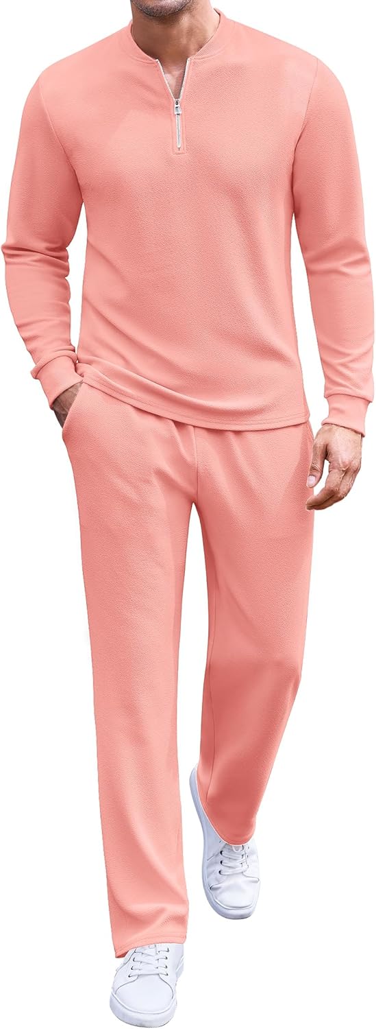 COOFANDY Men's 2 Piece Tracksuit Set for Casual Sports Outfits