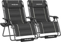 Zero Gravity Chair Set of 2 Oversized XXL Patio Recliners - 500lb
