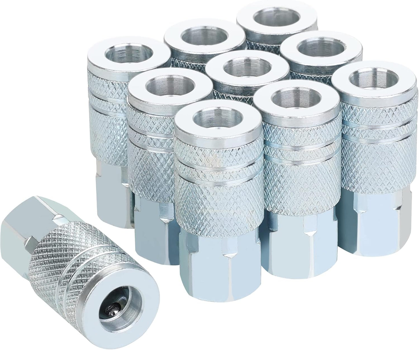 JOROY 10pc Industrial Air Hose Fittings Set - 300PSI Steel for Efficient Air Compressor Use