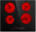 Euhomy 4 Burners Cooktop 24 in - Powerful 6000W Electric