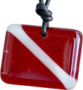 Handmade Scuba Diving Necklace Diver Down Flag Pendant - Waterproof