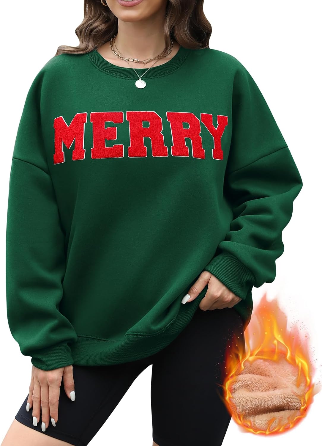 Merry Sherpa-Lined Christmas Hoodie by Jyanl