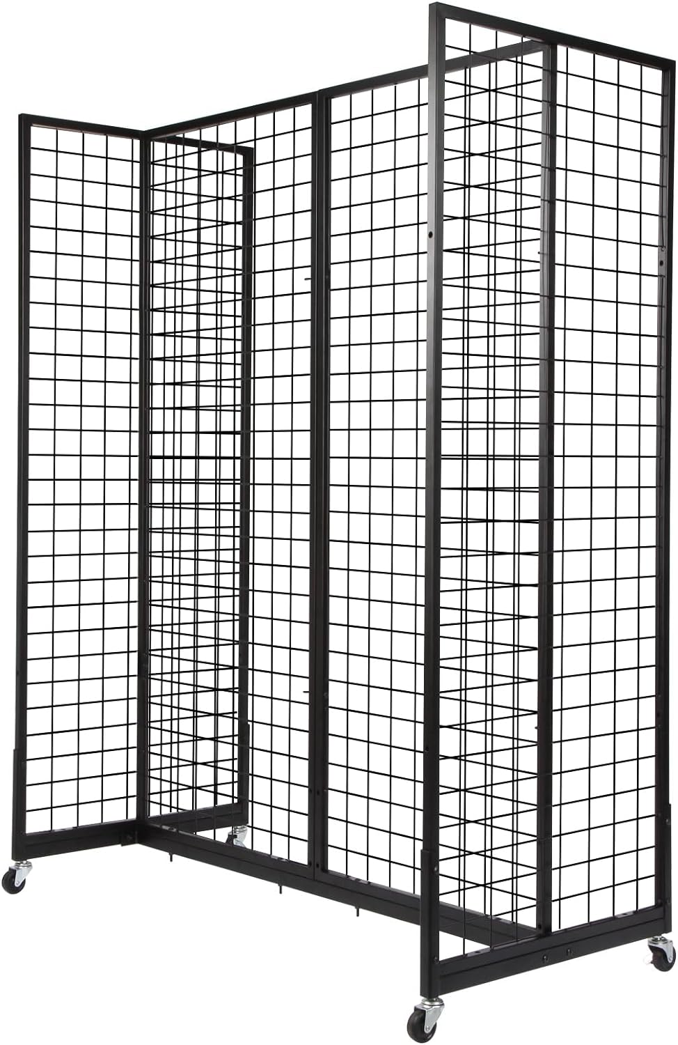 Grid Gondola Unit with Wheels for Craft Show Display Rack