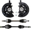 TRQ Front Drivetrain Kit CV Axle & Steering Knuckle Assembly - Direct