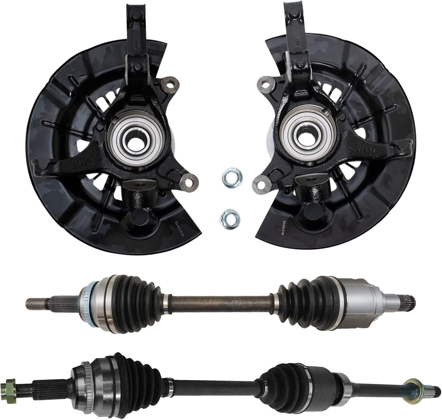 TRQ Front Drivetrain Kit CV Axle Shaft Assembly for Toyota