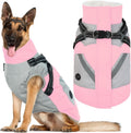 Dog Winter Coat with Built-in Harness - Waterproof Warm Puffer