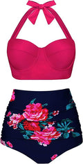 Vintage Polka Dot High Waisted Bikini Set - Retro Fit