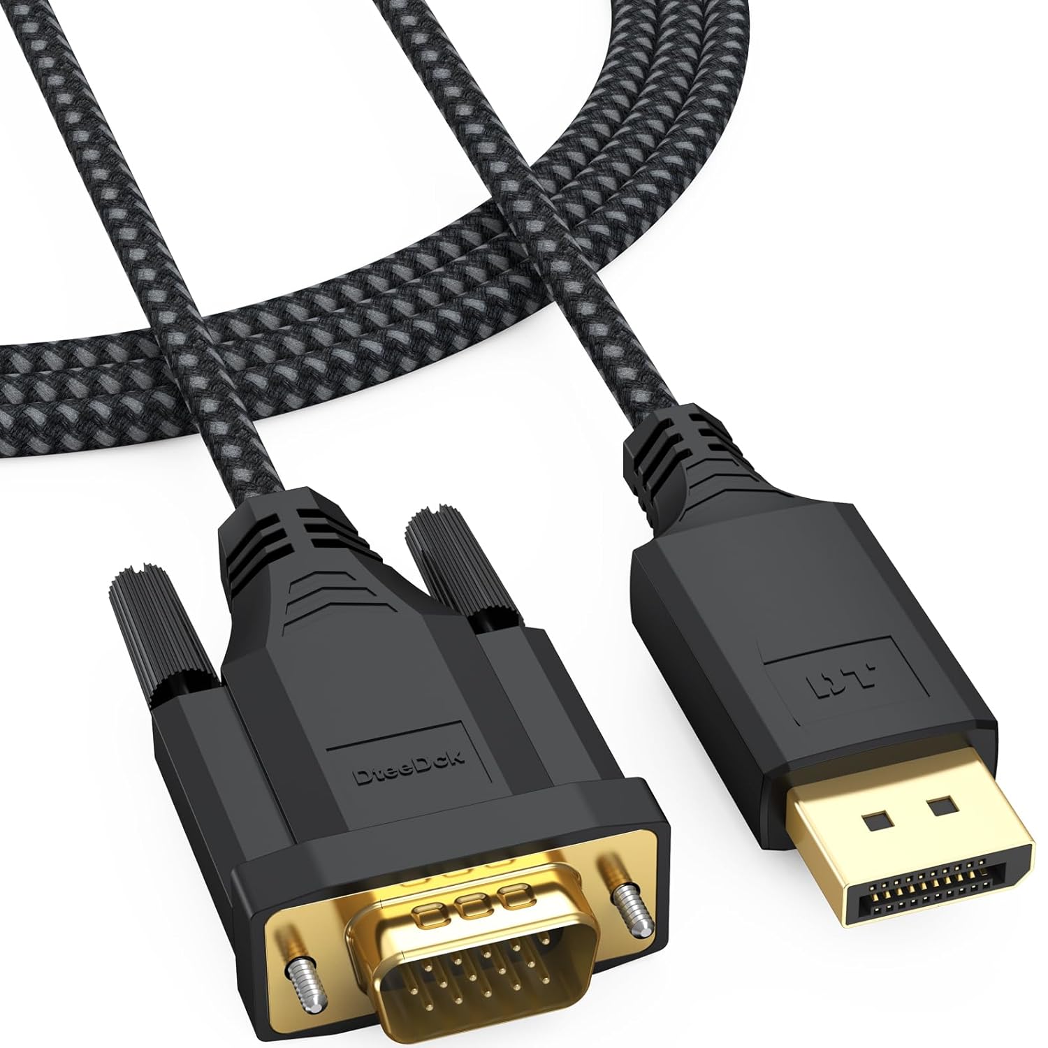 1080P DisplayPort to VGA Cable 6ft - Crisp Display!
