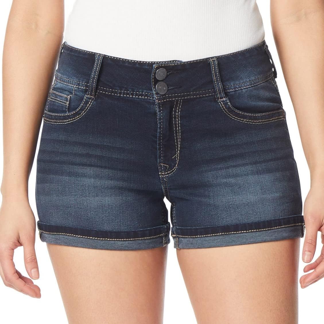 WallFlower Women's Luscious Curvy 9-inch Mid-Rise Bermuda Shorts