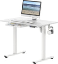 SHW 40-Inch Electric Height Adjustable Standing Desk with Drawer