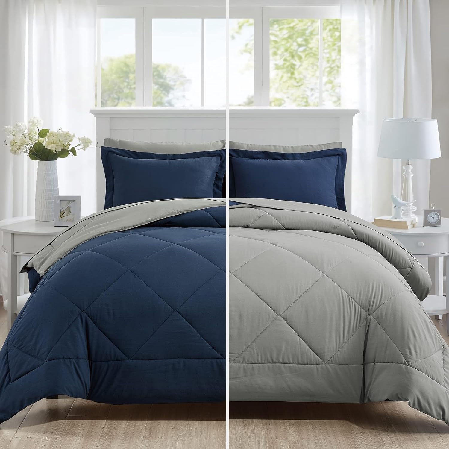 Queen Comforter Set 7 Pieces Bed in a Bag for Cozy Sleep