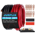 1/0 Gauge Wire 1/0 Battery Cable (20FT Red+20FT Black) - Heavy Duty