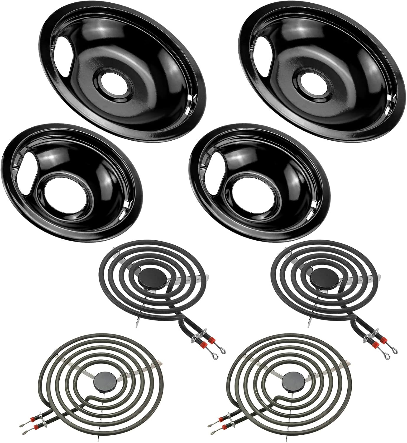 W10290350 W10290353 Porcelain Burner Drip Pans for Electric Stoves