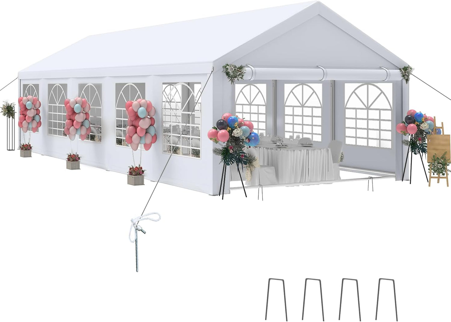 DWVO 16ftx 32ft Heavy Duty Party Tent for Weddings and Events