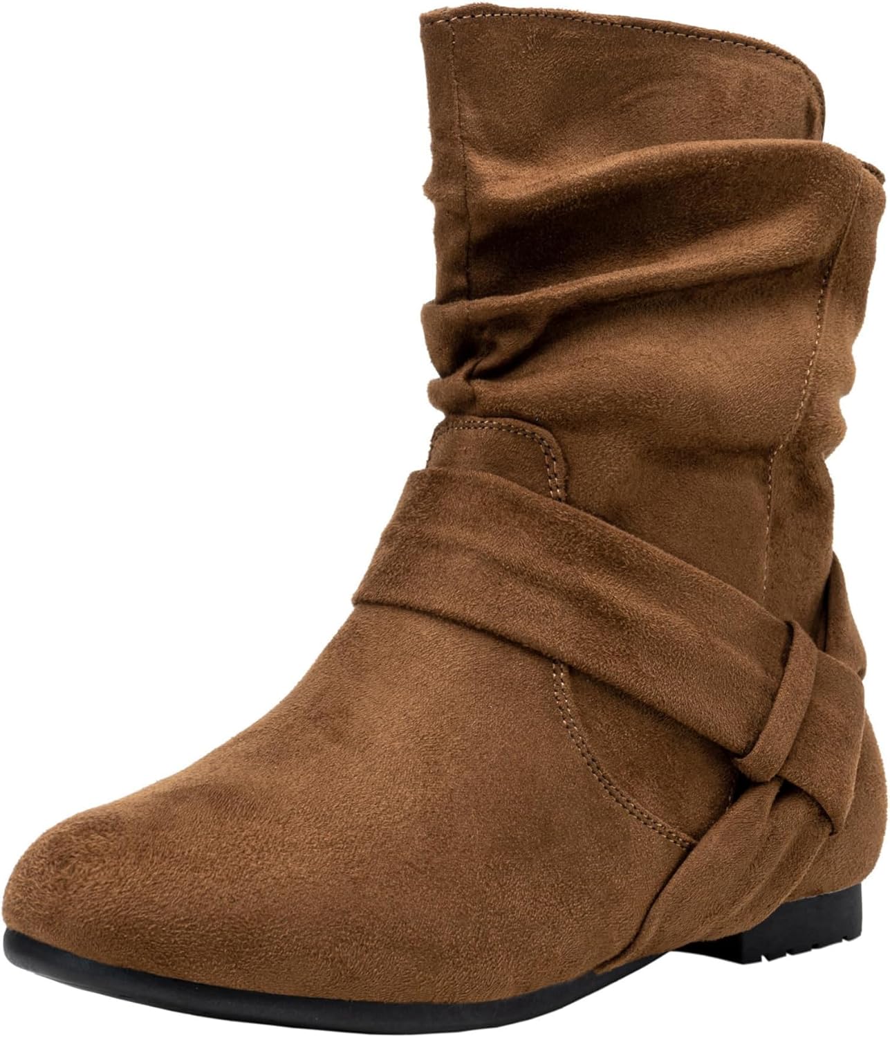 Vepose Women's Slouch Ankle Flat Boots for Stylish Comfort