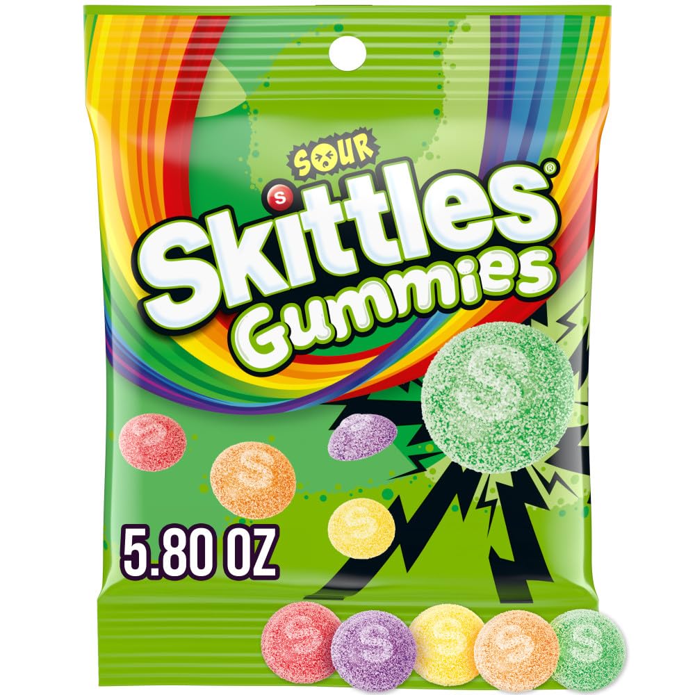SKITTLES Sour Gummies Chewy Candy Assortment for All Occasions