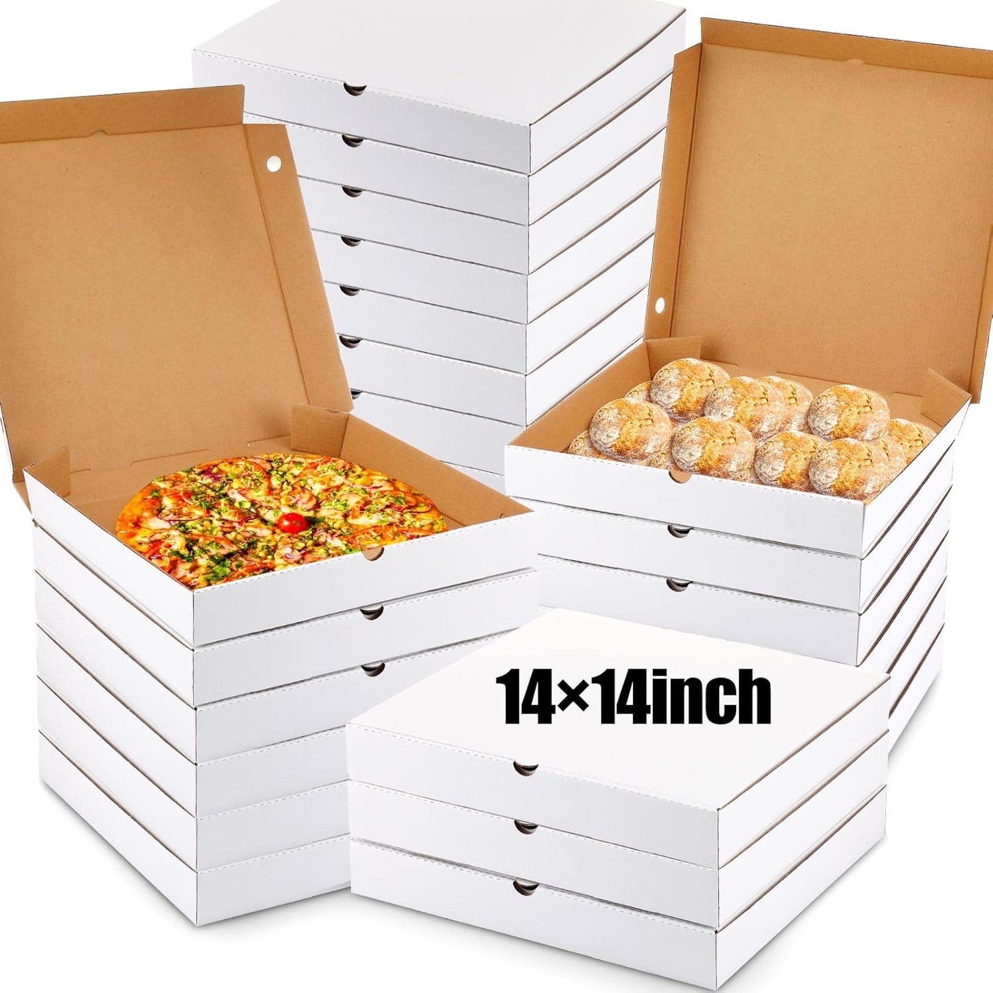 Bulk 100 Pcs Pizza Boxes for Takeout and Bakery Supplies