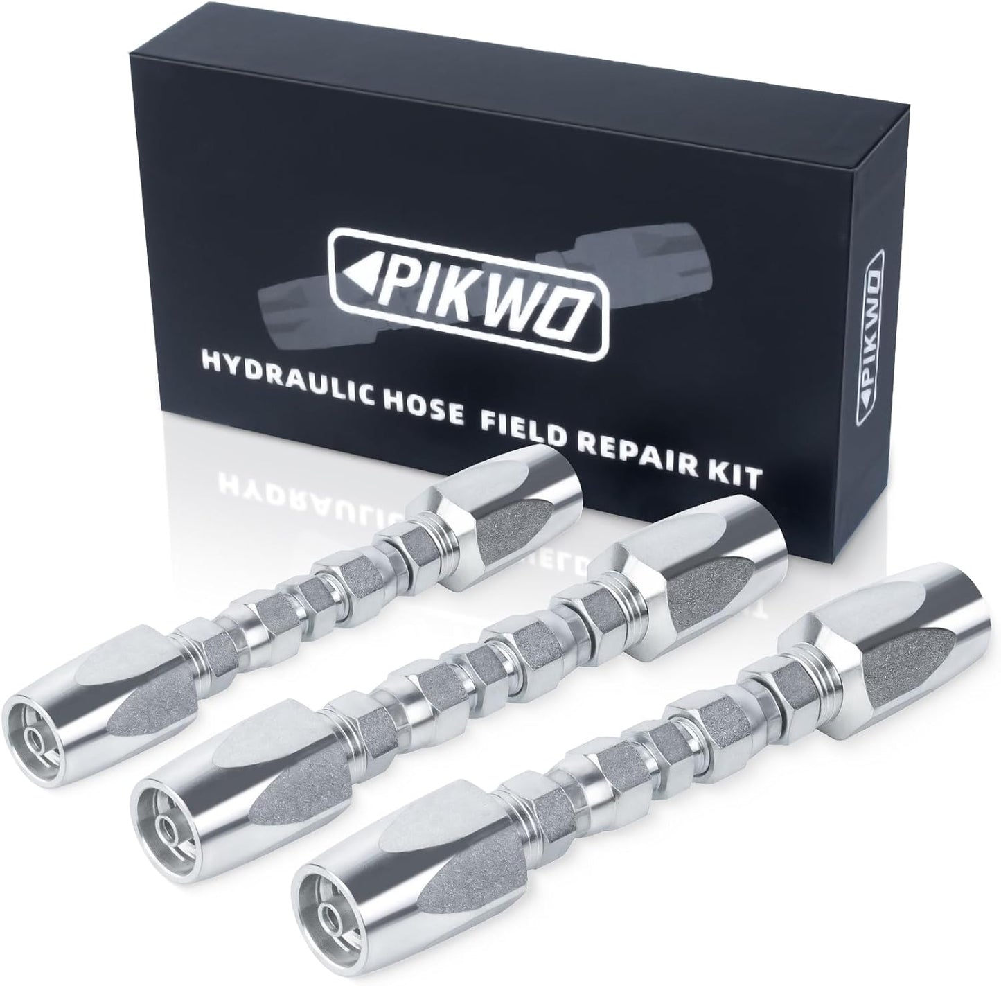 3Pcs Hydraulic Hose Field Repair Kit for 2-Wire Braided Hoses