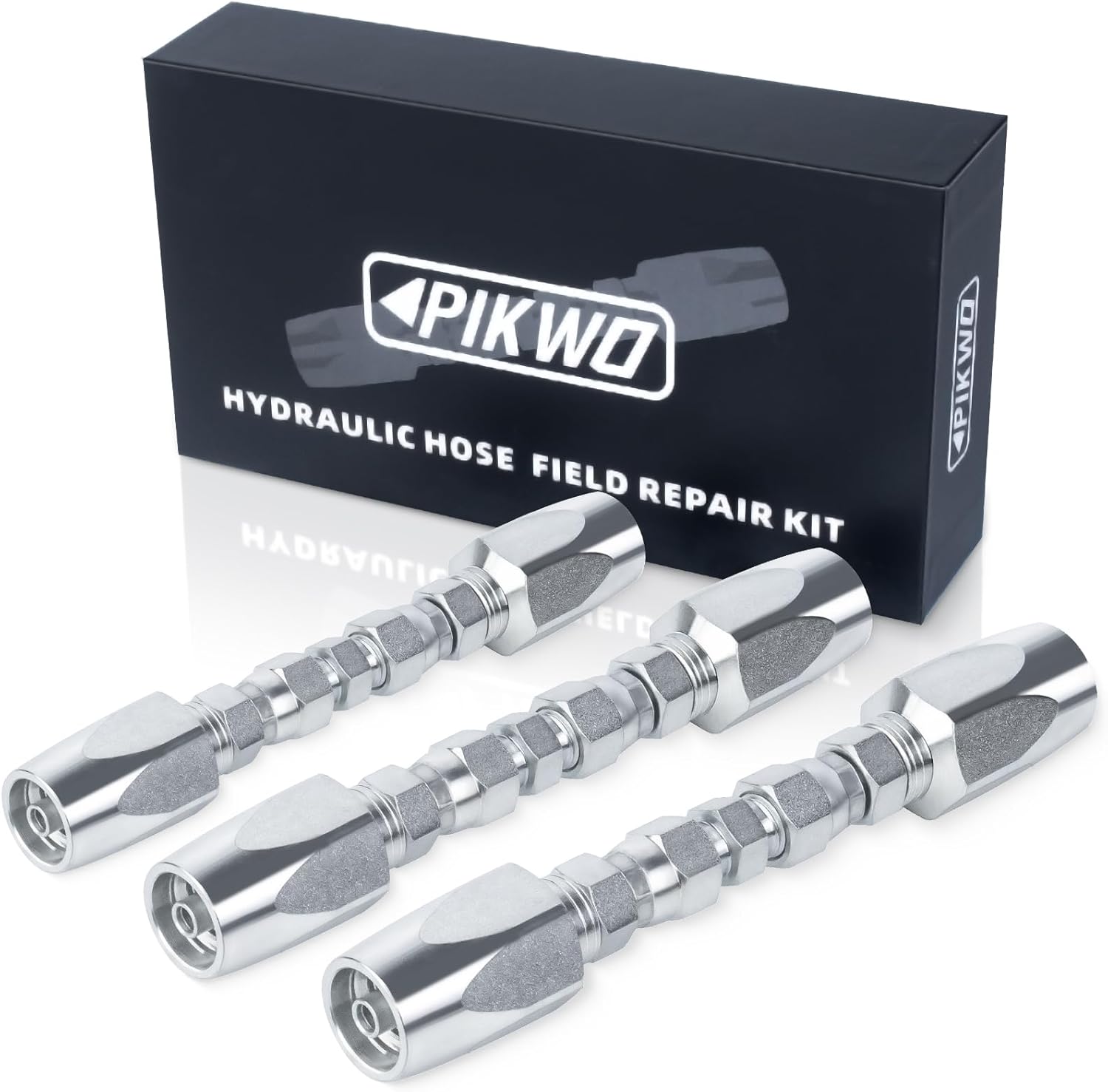 3Pcs Hydraulic Hose Field Repair Kit for 2-Wire Braided Hoses