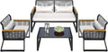 YITAHOME 4-Piece Outdoor Wicker Patio Conversation Set