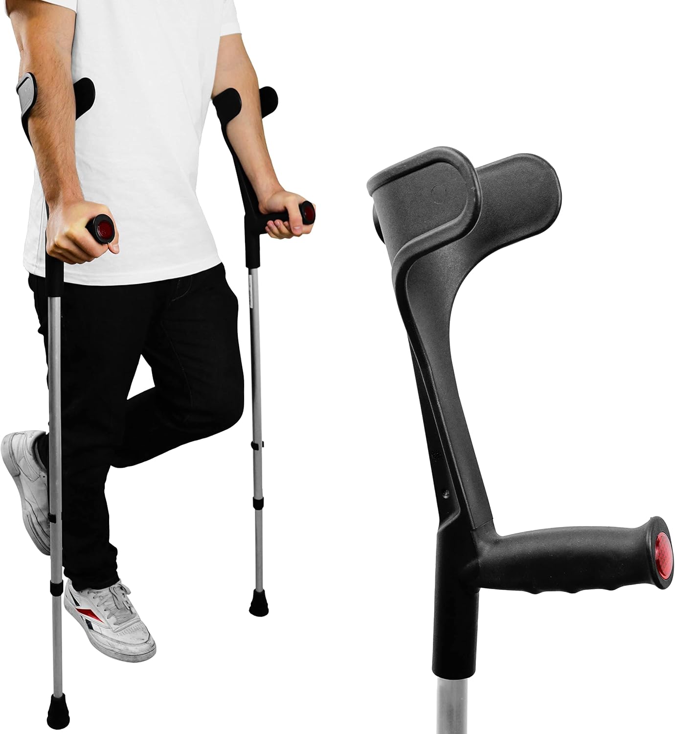 Forearm Crutches for Adults - Adjustable, Lightweight, Durable