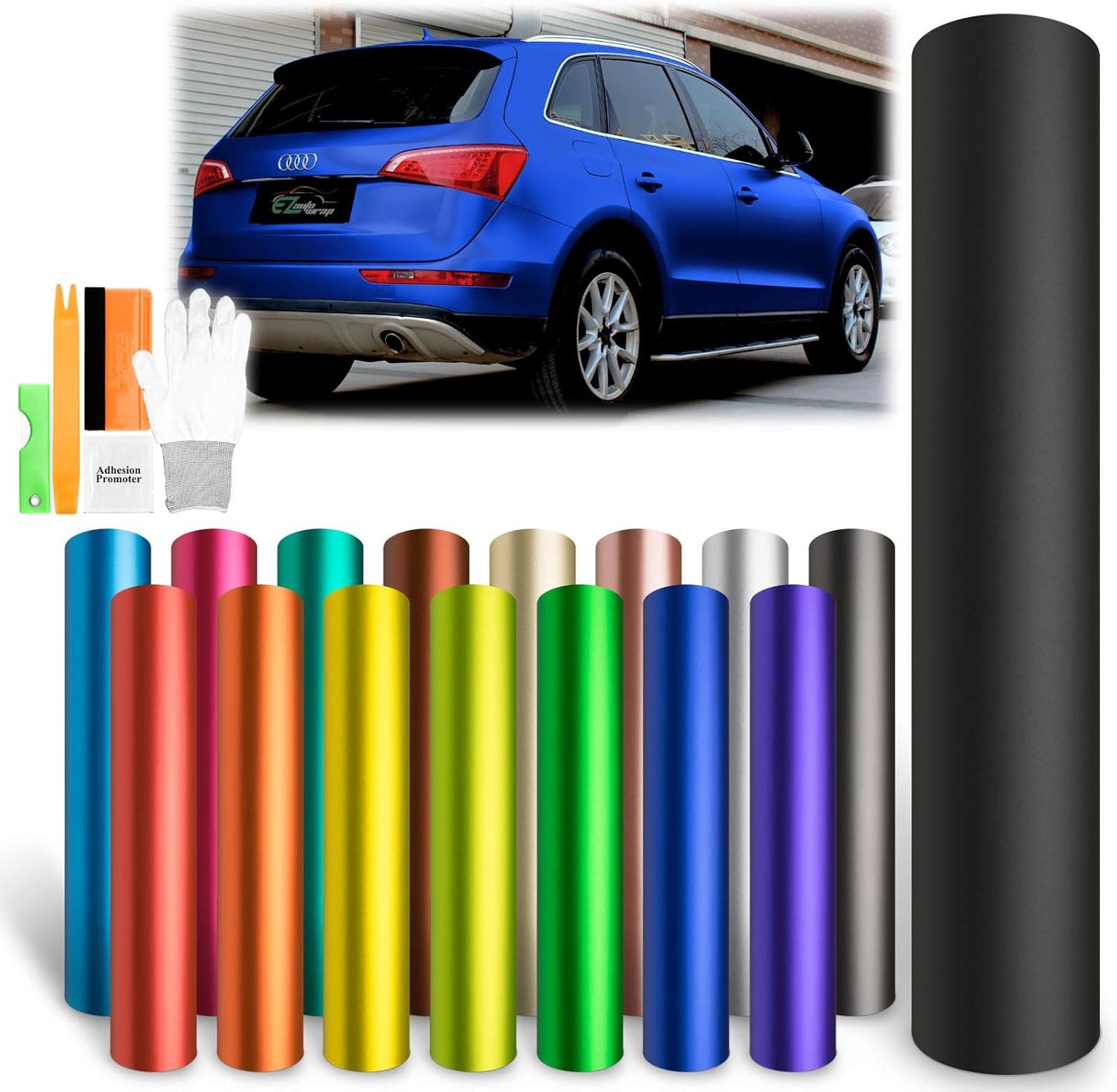 Free Tool Kit Satin Chrome Purple Car Vinyl Wrap Sticker Decal