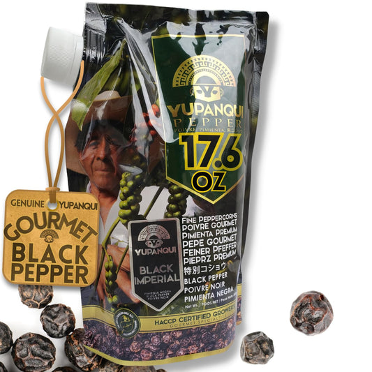 YUPANQUI Organic Black Peppercorns for Grinder Refill 17.6oz