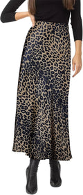 Women's Satin Silky High Waist Maxi Skirt - Flattering A-Line Length