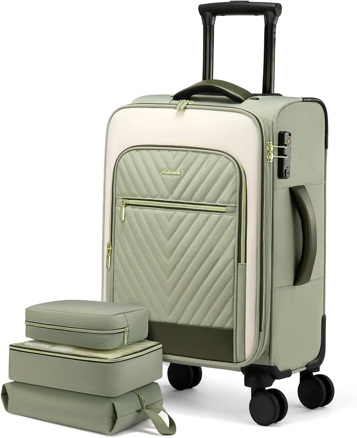 LOVEVOOK 20 Inch Carry On Luggage with Stylish Design and Durability