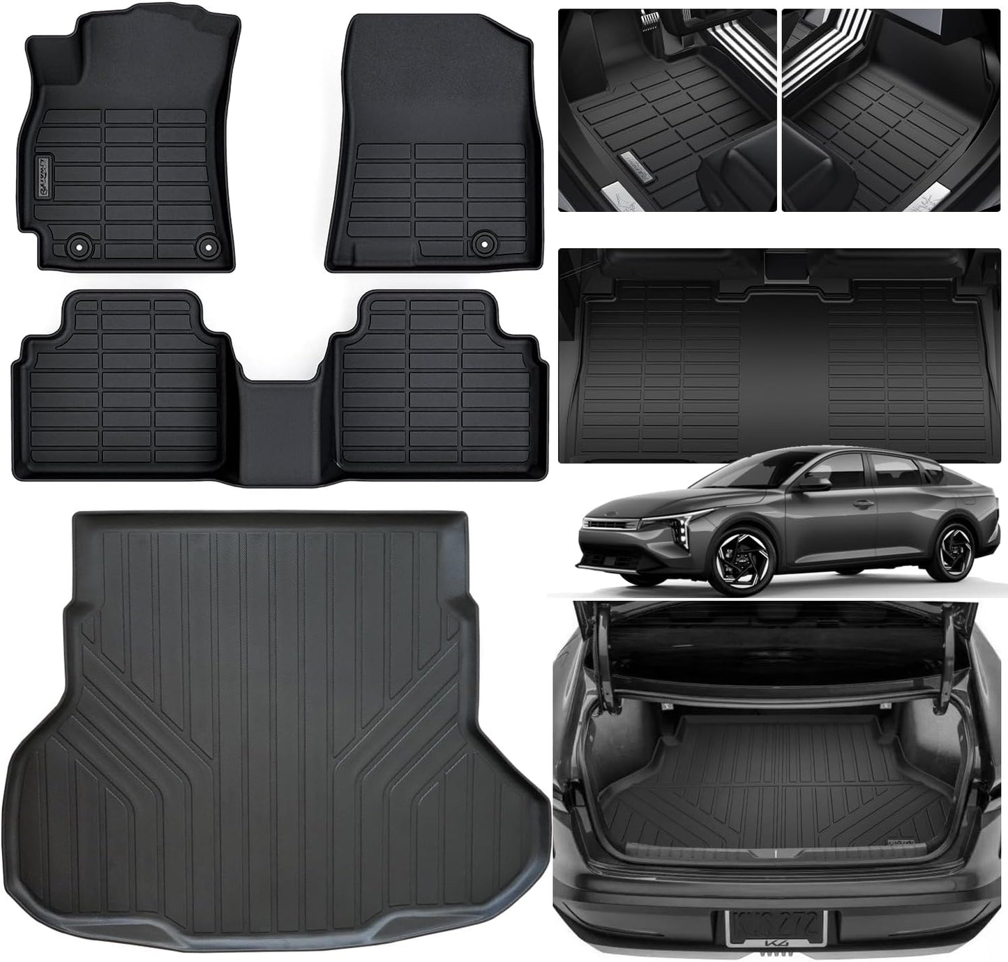Custom Fit Floor Mats & Trunk Mat for 2025 KIA K4 Protection