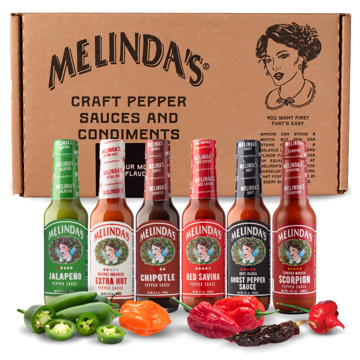 Melindas Pepper Sauce Challenge Collection - Extra Spicy Gift Set